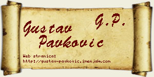 Gustav Pavković vizit kartica